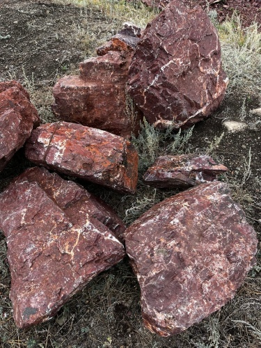 Камни для ландшафтного дизайна красно-фиолетовые 10-60 килограмм купить в Сибае