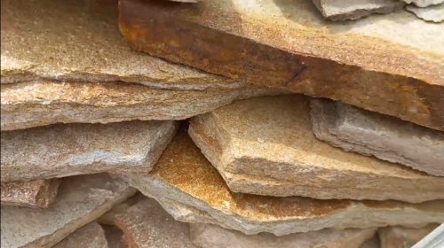 Плитняк златолит жёлтый золотистый для отмостки купить в Сибае