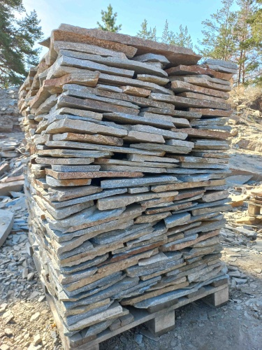 Плитняк златолит серебристый для цоколя, отмостки купить в Сибае