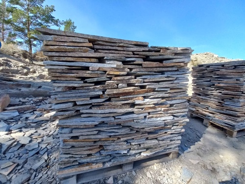 Плитняк златолит серебристый для фасада купить в Сибае