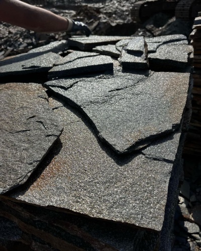 Плитняк златолит серебристый для фасада купить в Сибае