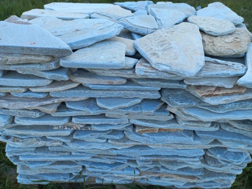 Плитняк златолит зелёный галтованный для цоколя купить в Сибае